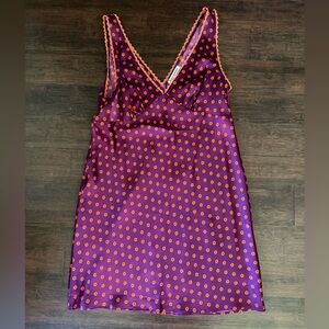 Reformation Purple and Orange Floral Mini Dress